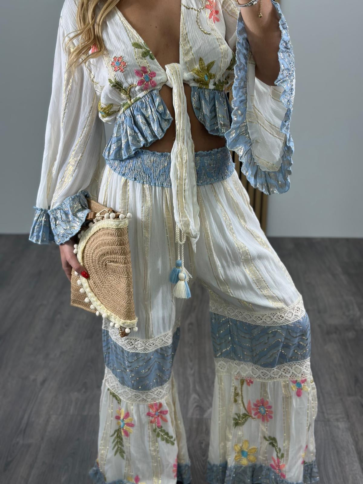 Set coordinato AMALFI con blusa e pantaloni