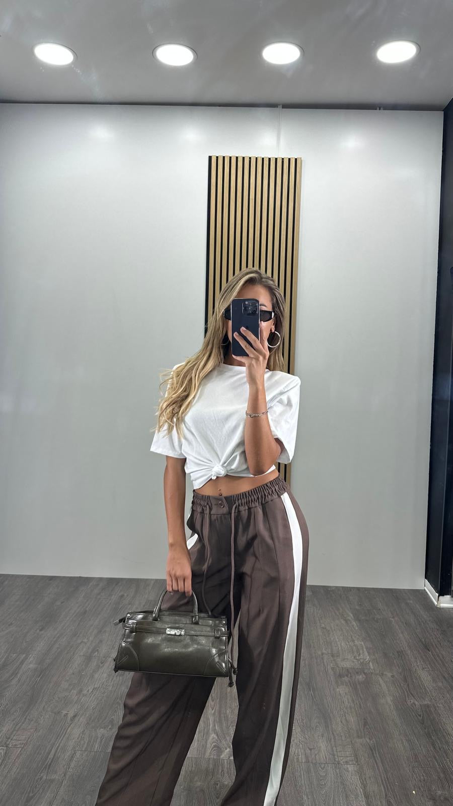 Pantaloni ROMINA con banda laterale