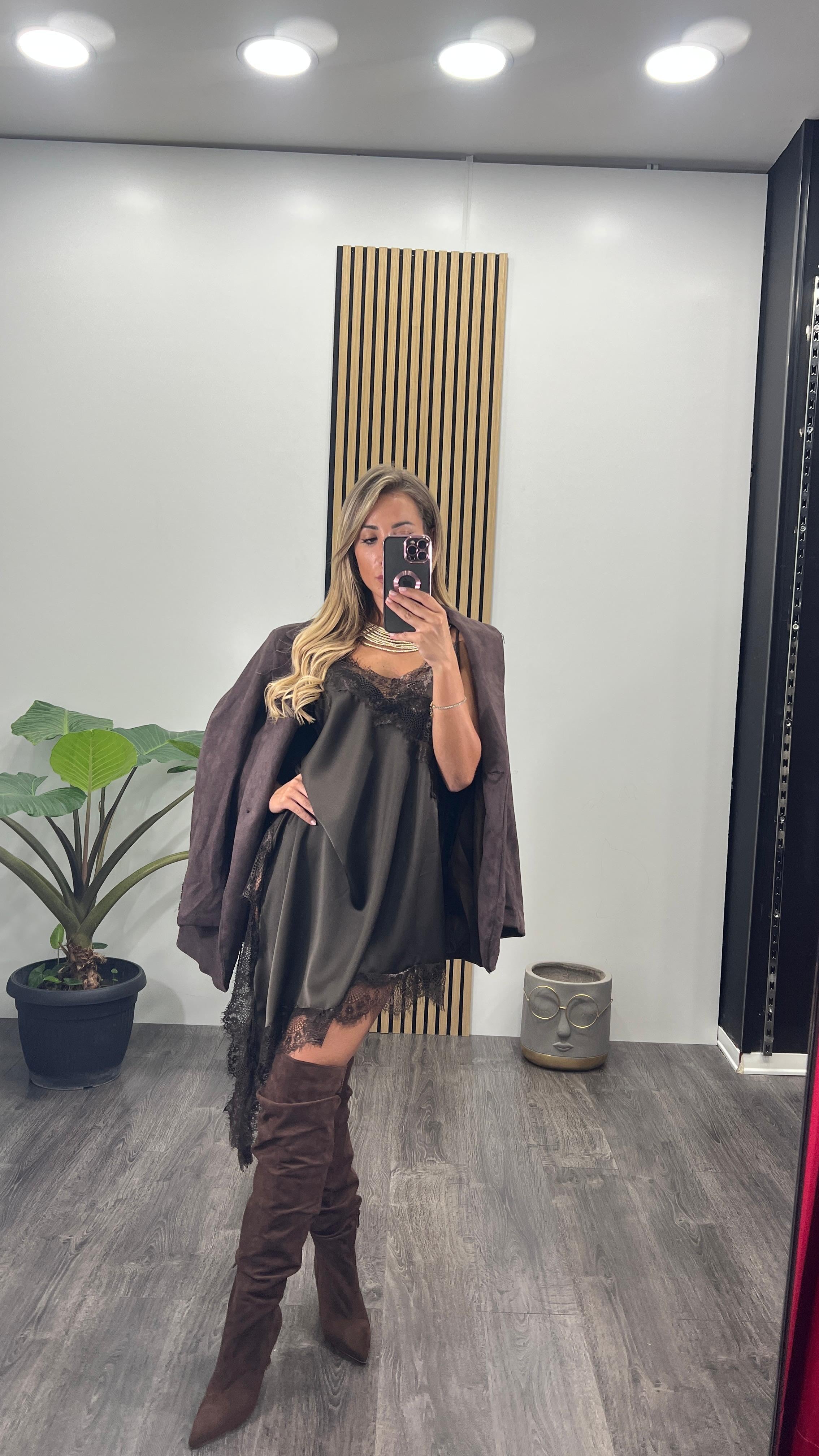 Abito GIADA sottoveste in pizzo