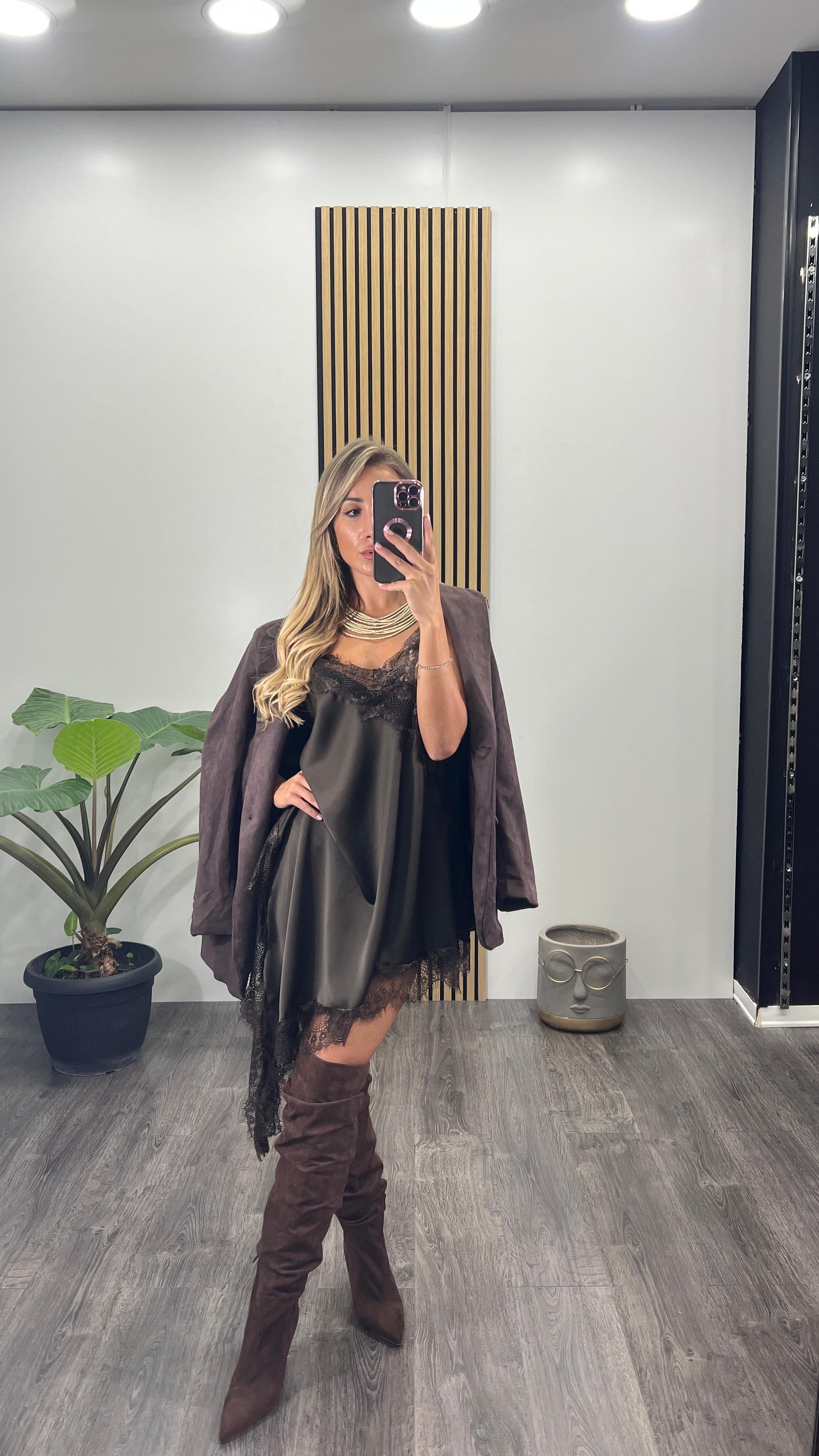 Abito GIADA sottoveste in pizzo