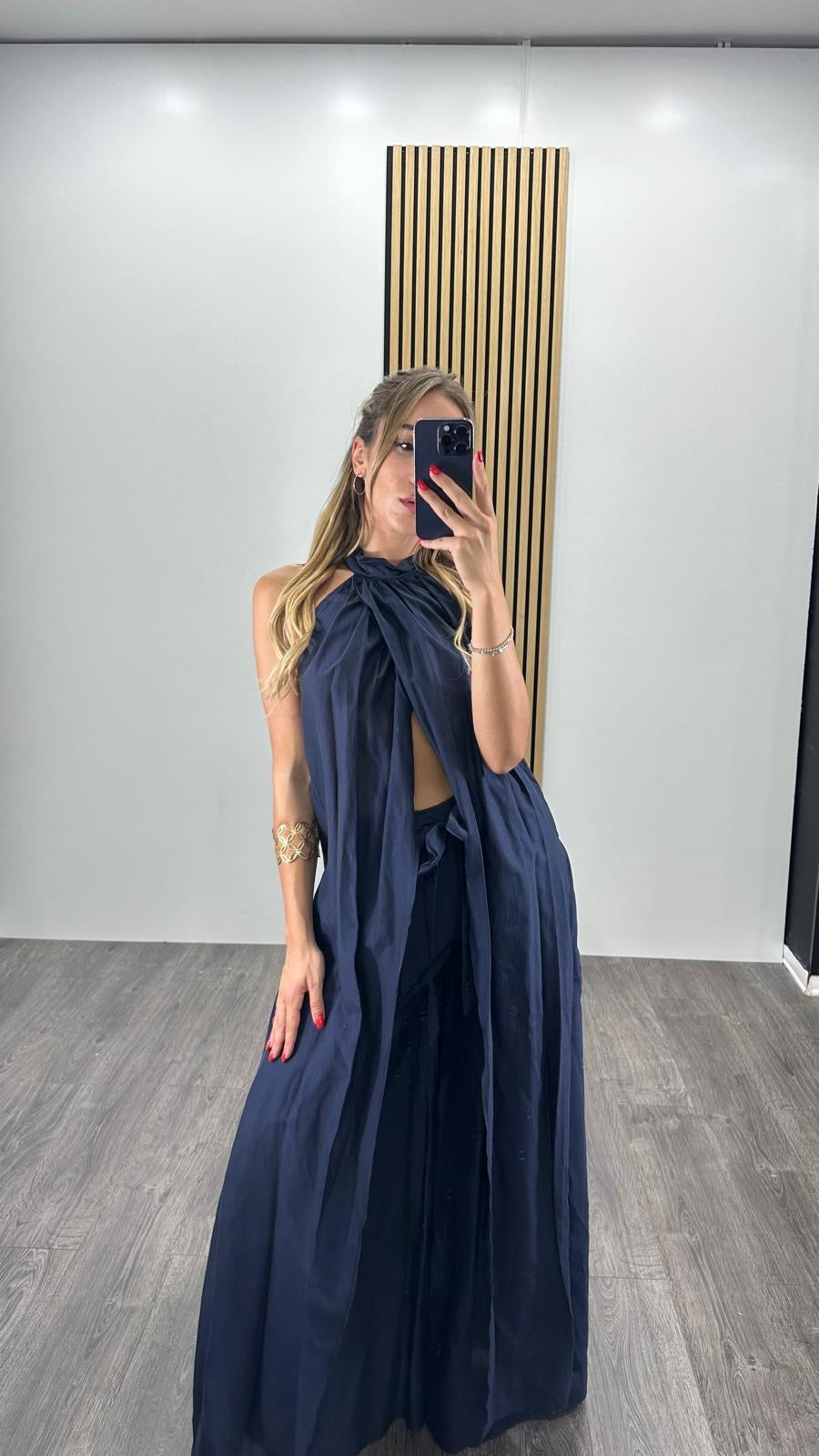 Set coordinato NUNZIA con blusa e pantaloni ampi