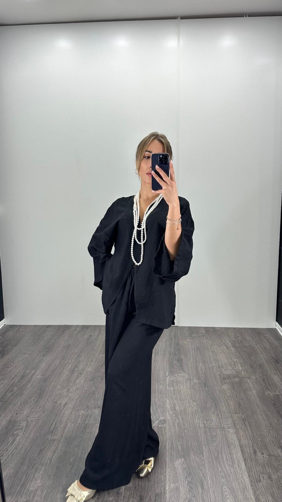 Coordinato over con bottoni low cost
