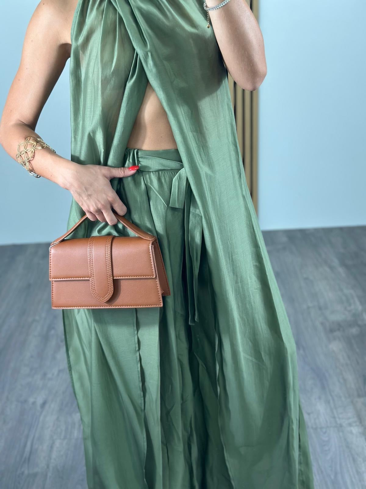Set coordinato NUNZIA con blusa e pantaloni ampi