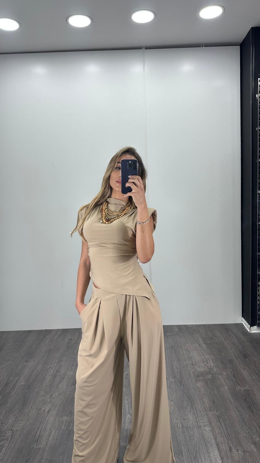 Coordinato GIADA asimmetrico con spalline