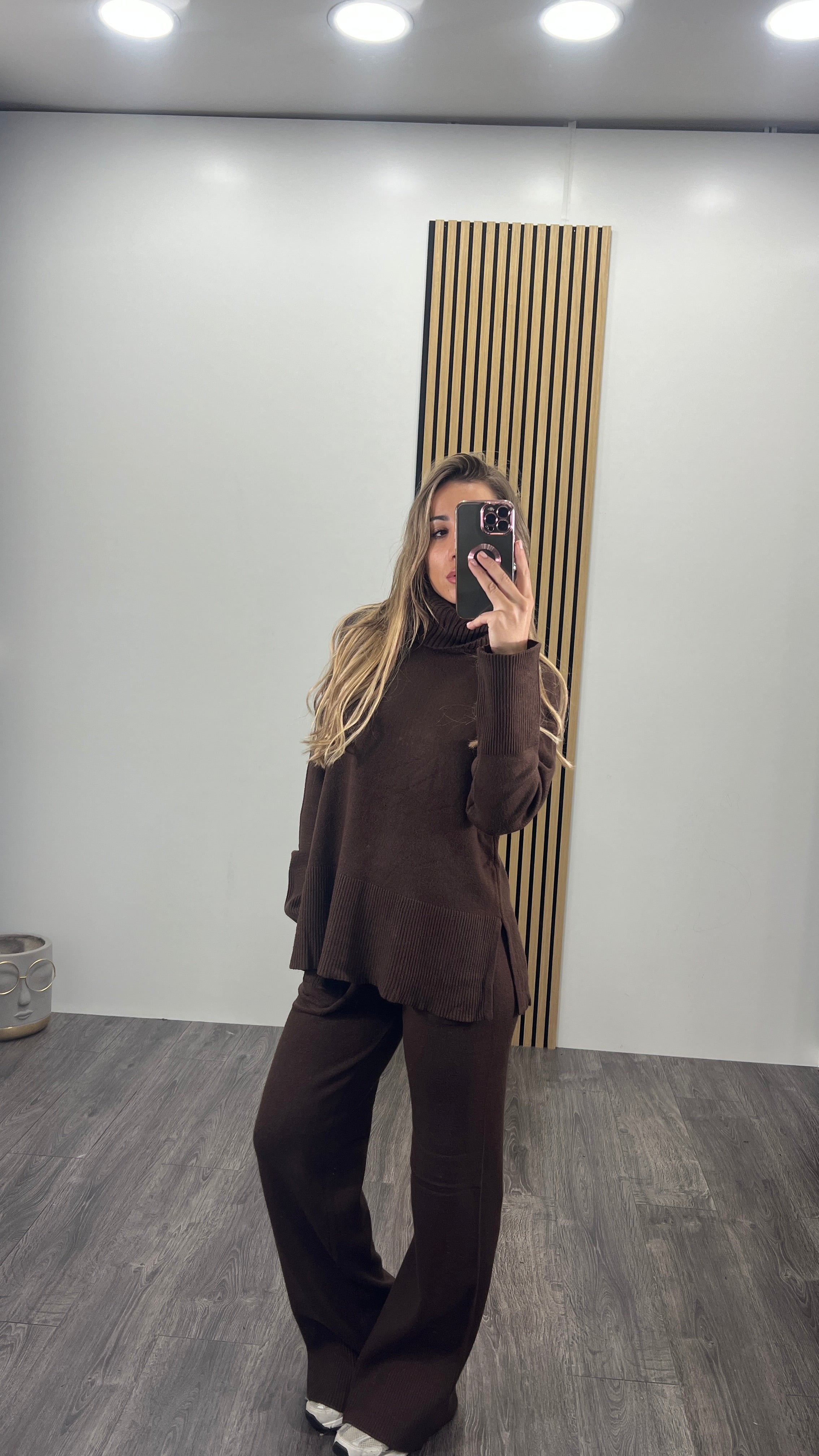 Coordinato collo alto in lanetta