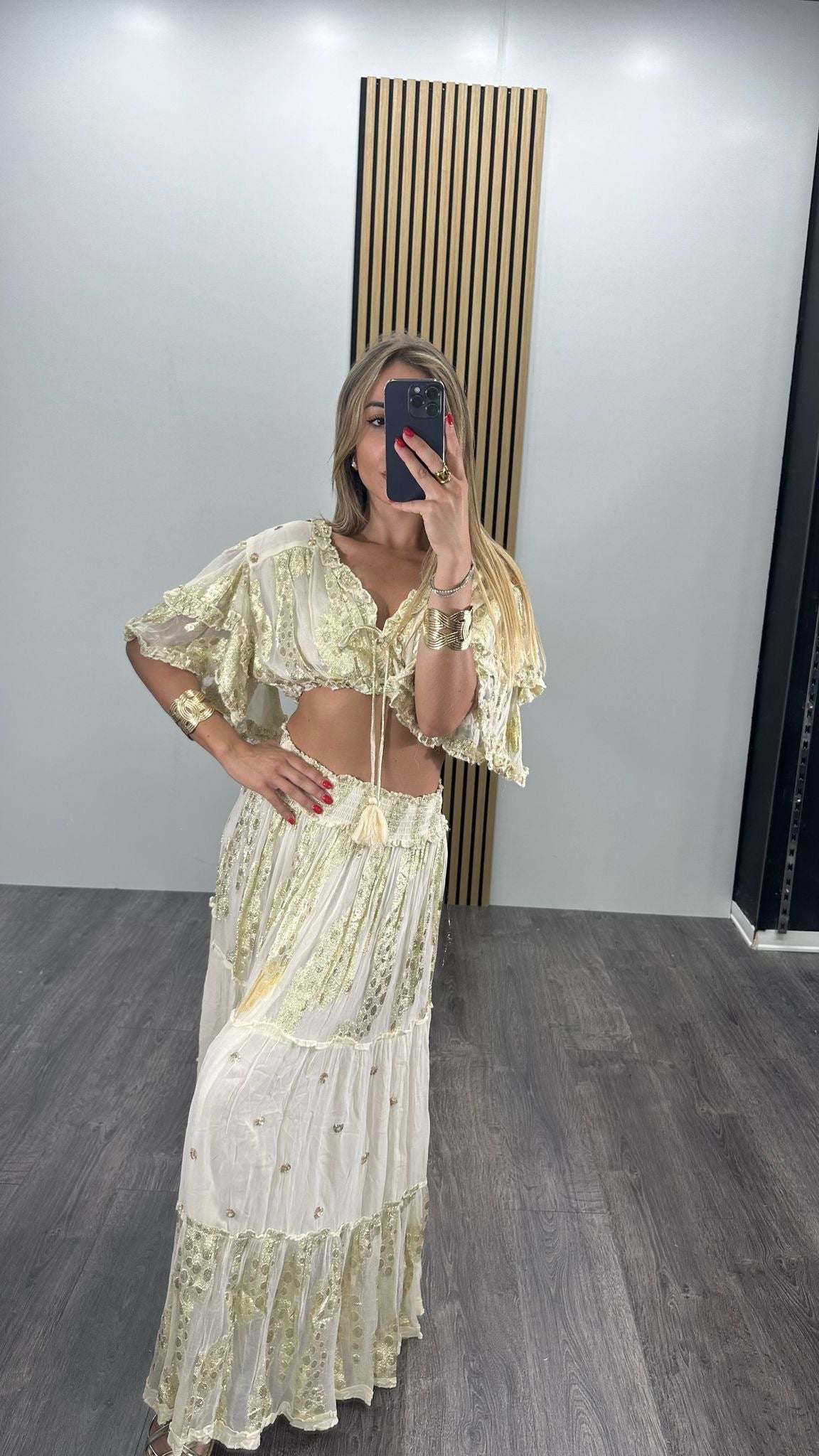 Set coordinato POMPEA con blusa e gonna
