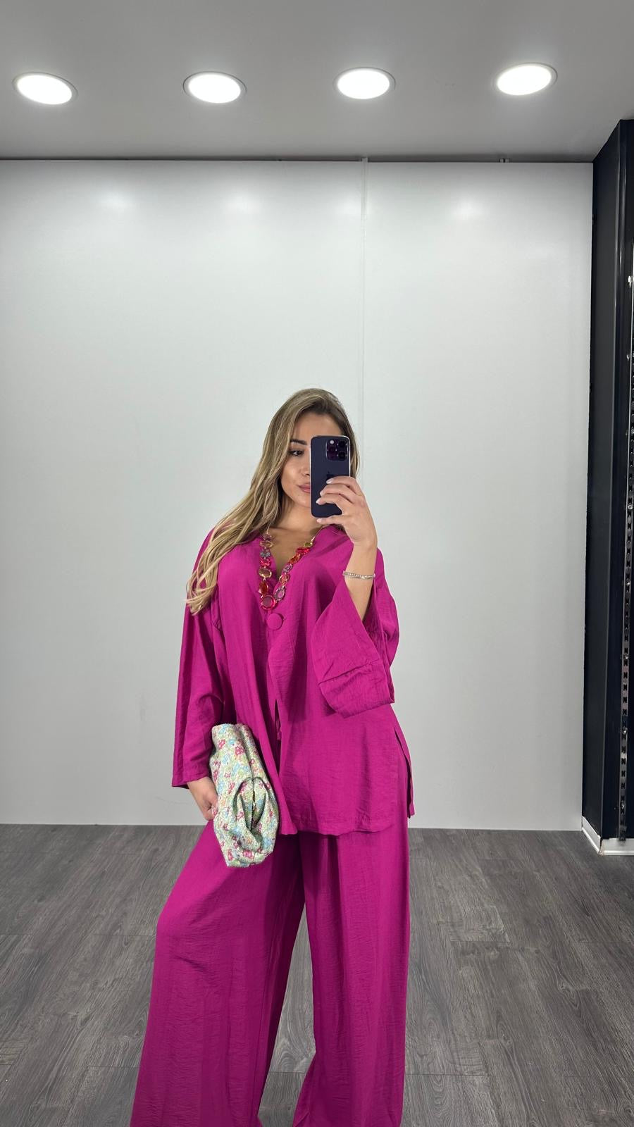 Coordinato over con bottoni low cost