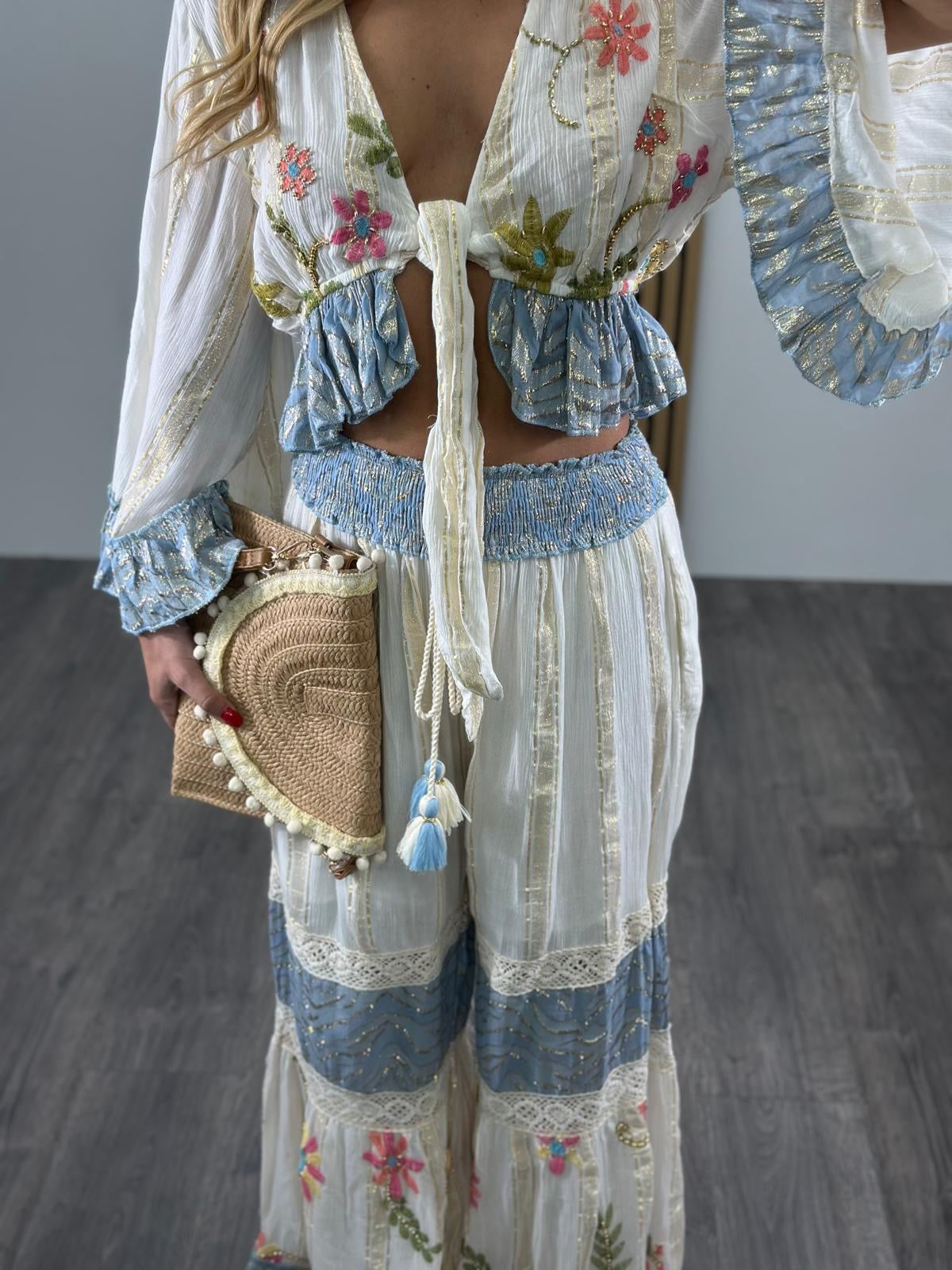 Set coordinato AMALFI con blusa e pantaloni
