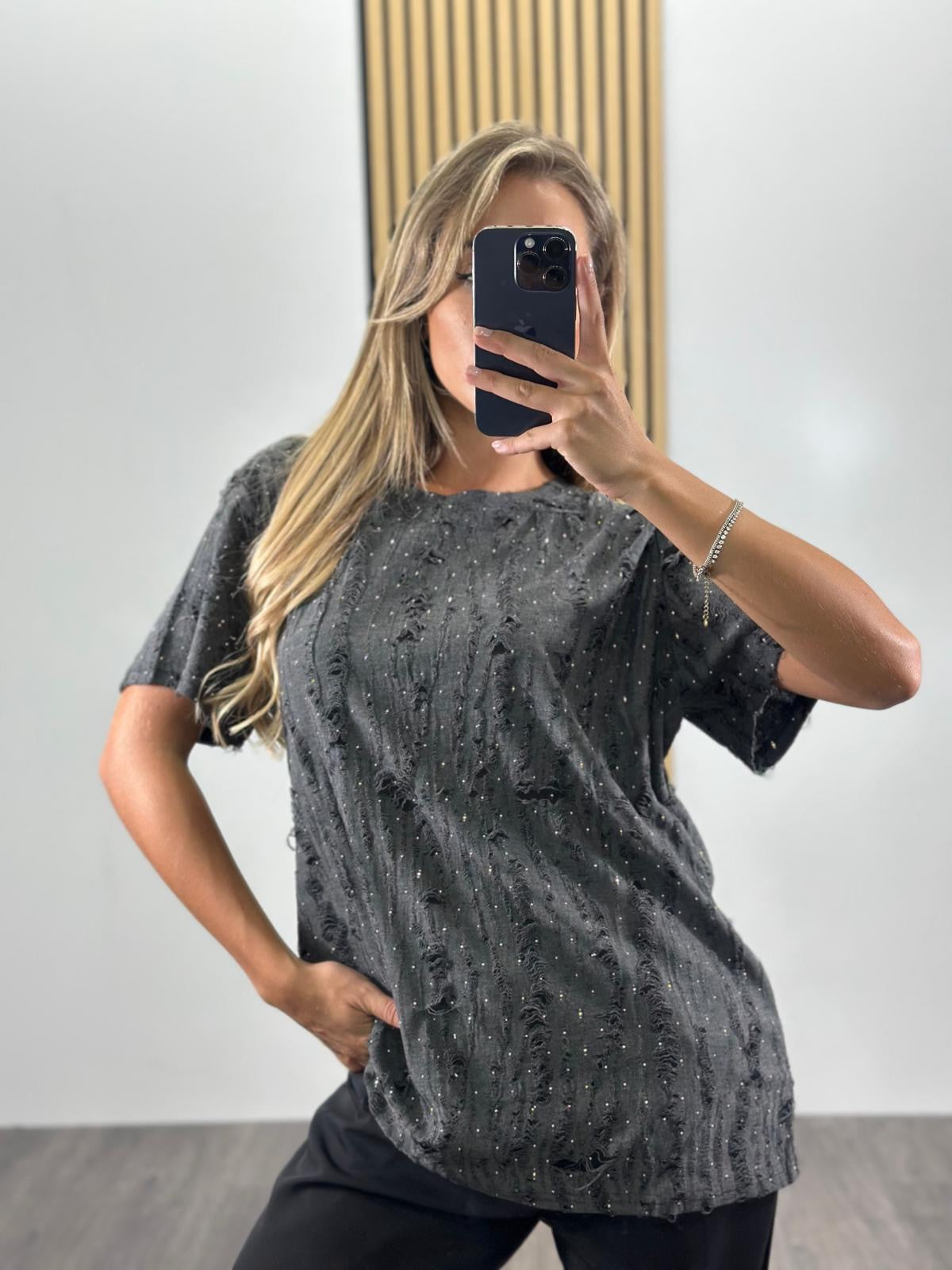 Maglia CAROL con brillantini