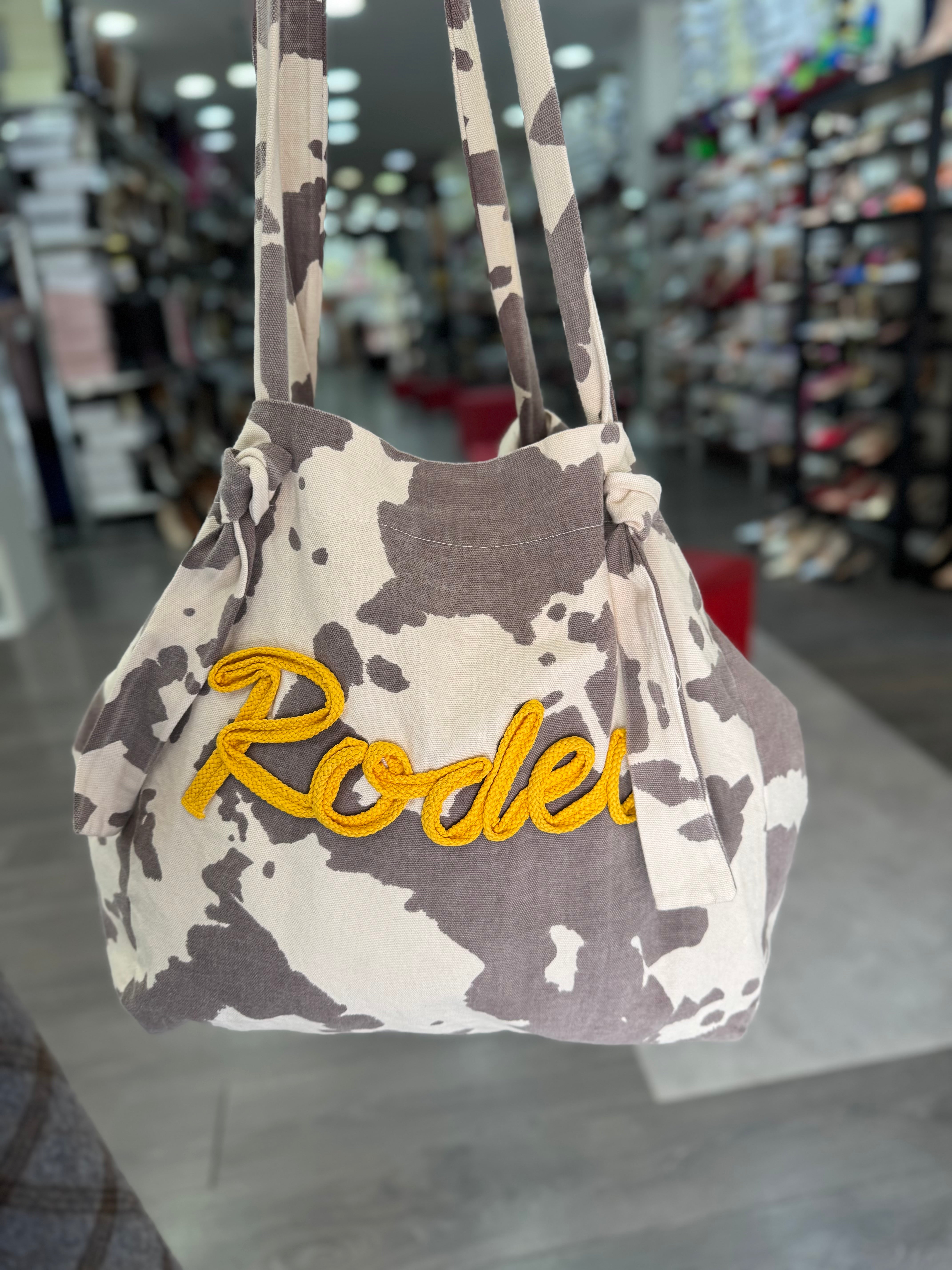 Borsa grande Lumina con scritta