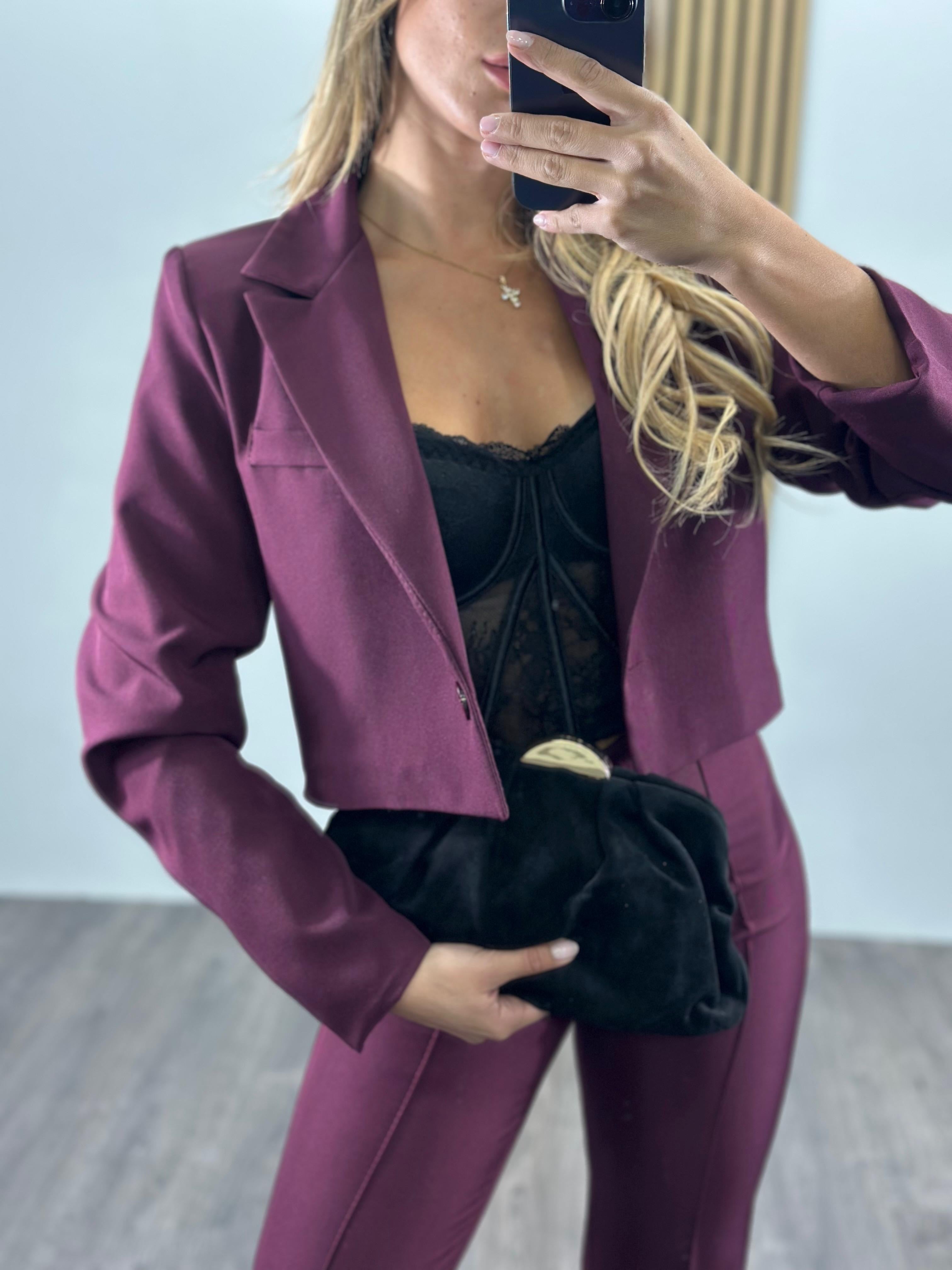Tailleur con giacca CROP