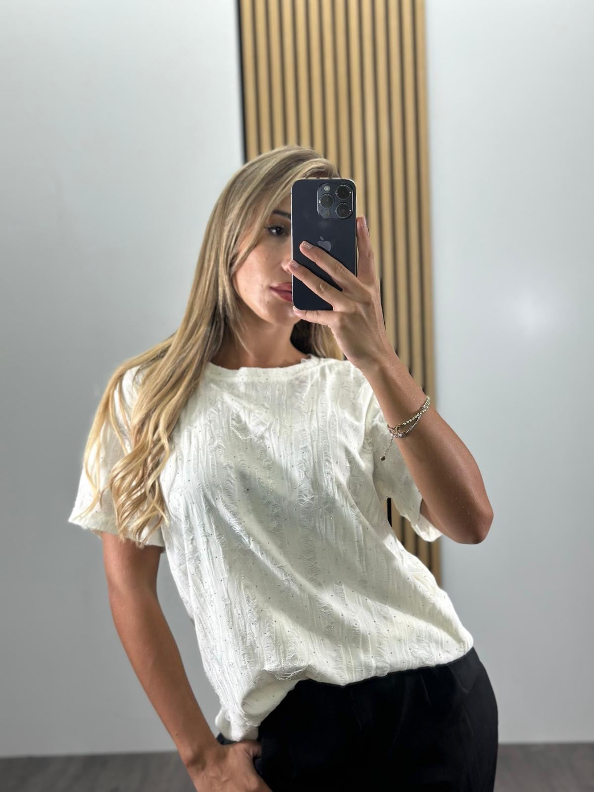 Maglia CAROL con brillantini
