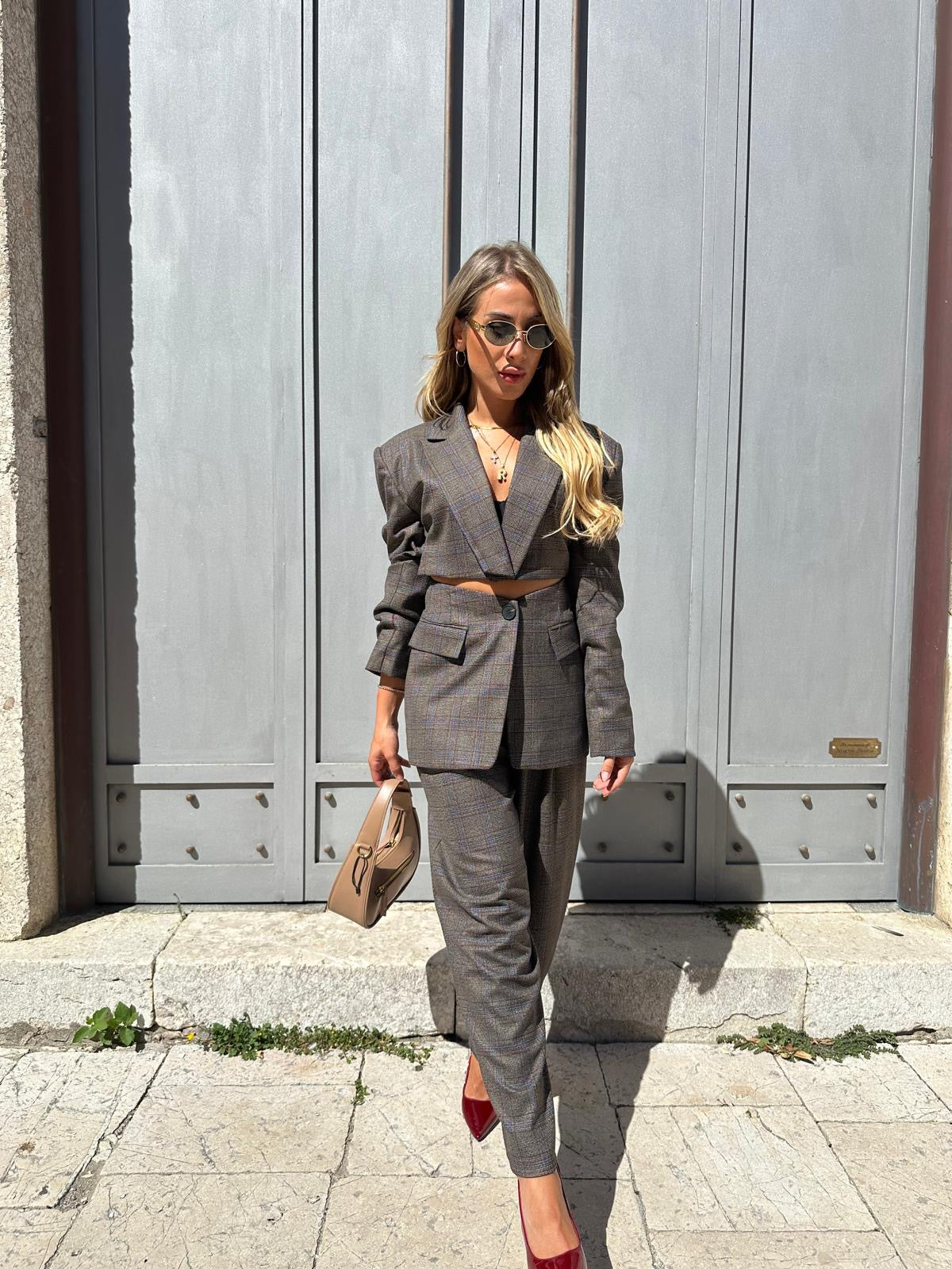 Pantaloni PARIS a quadri