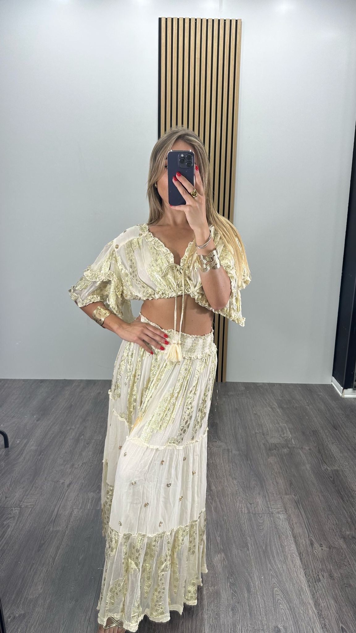 Set coordinato POMPEA con blusa e gonna