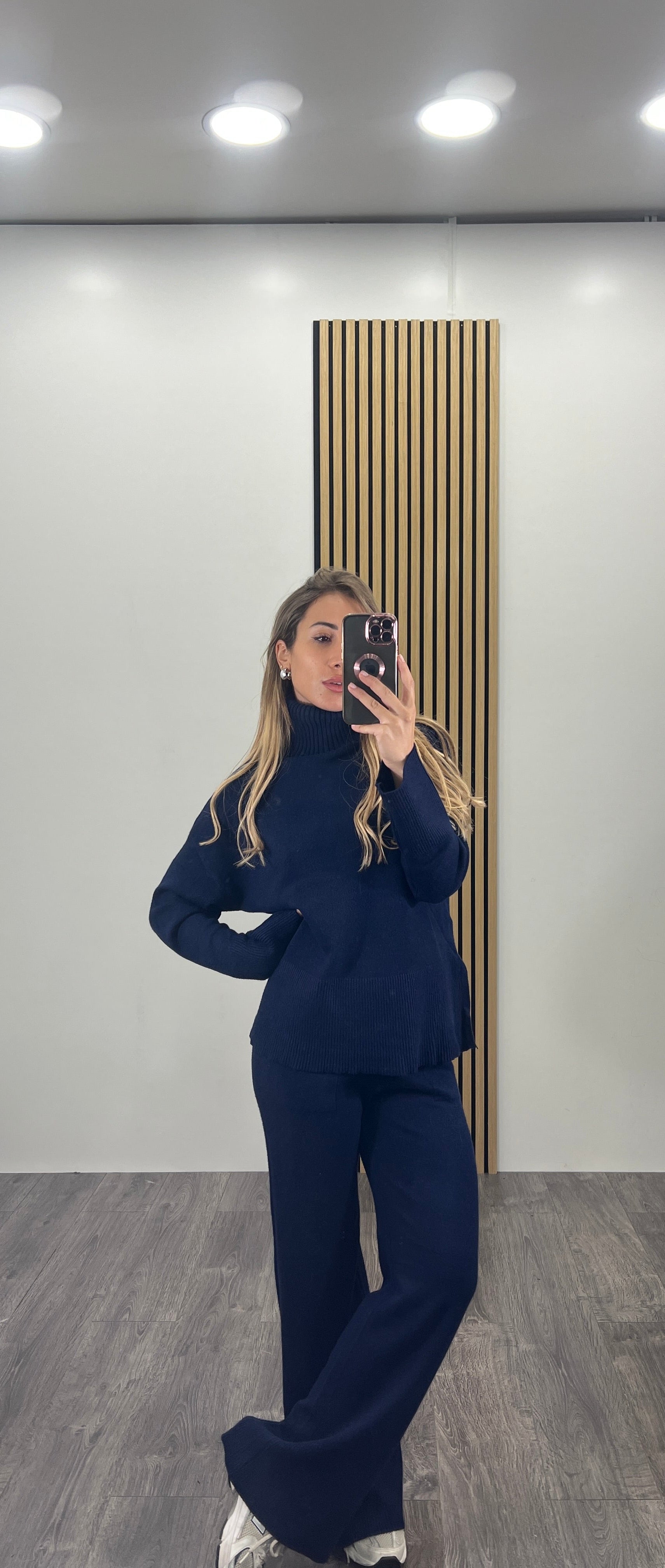 Coordinato collo alto in lanetta