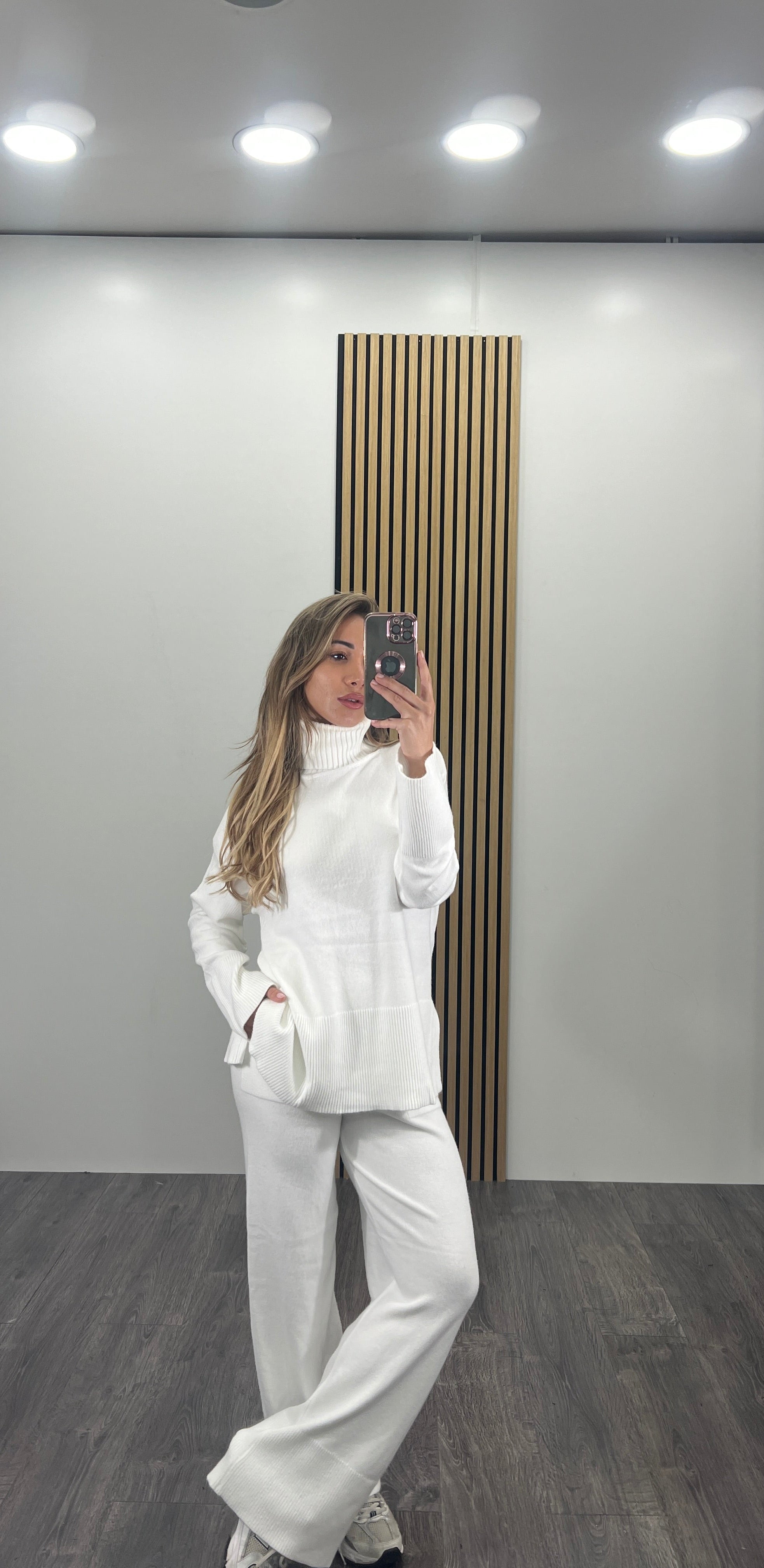 Coordinato collo alto in lanetta