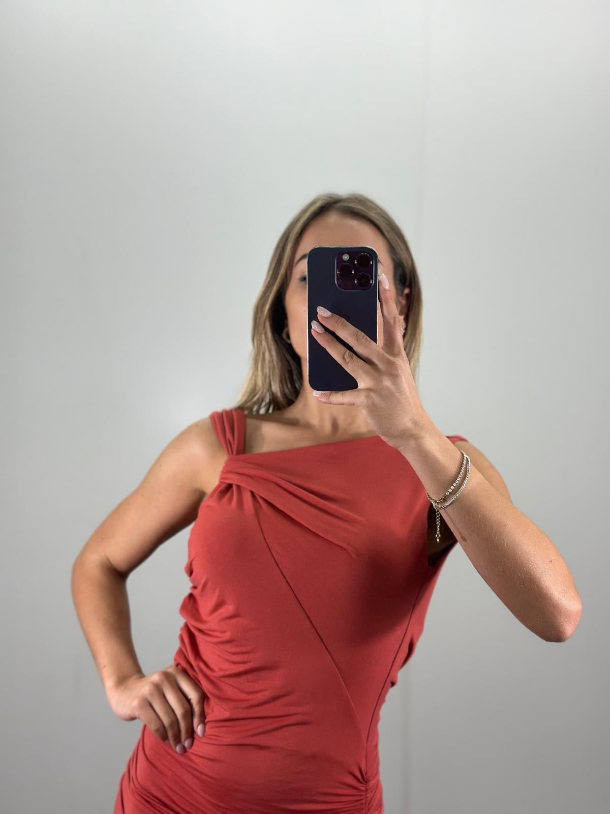 Abito CLARISSA con nodo e scollo dietro