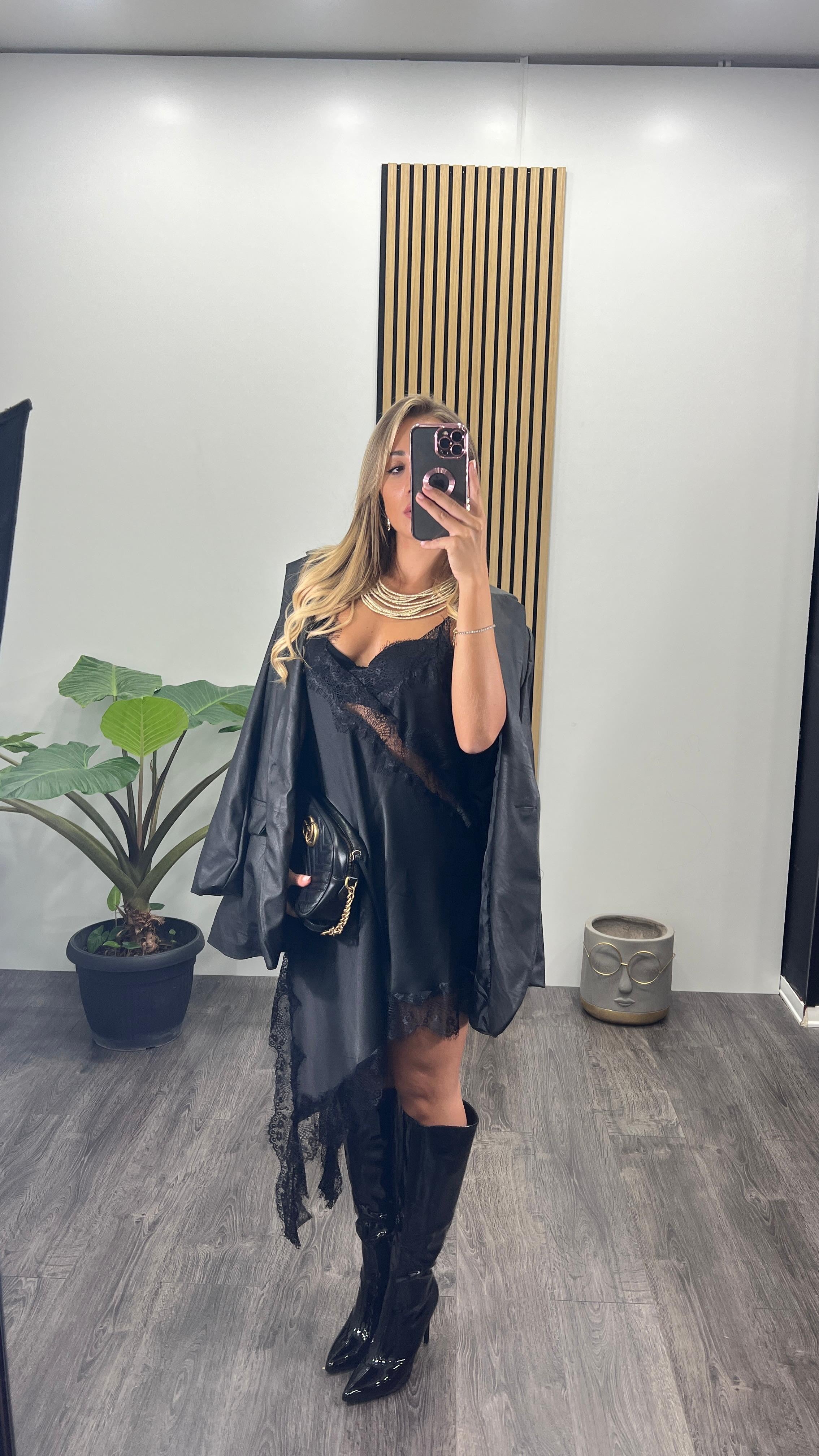 Abito GIADA sottoveste in pizzo