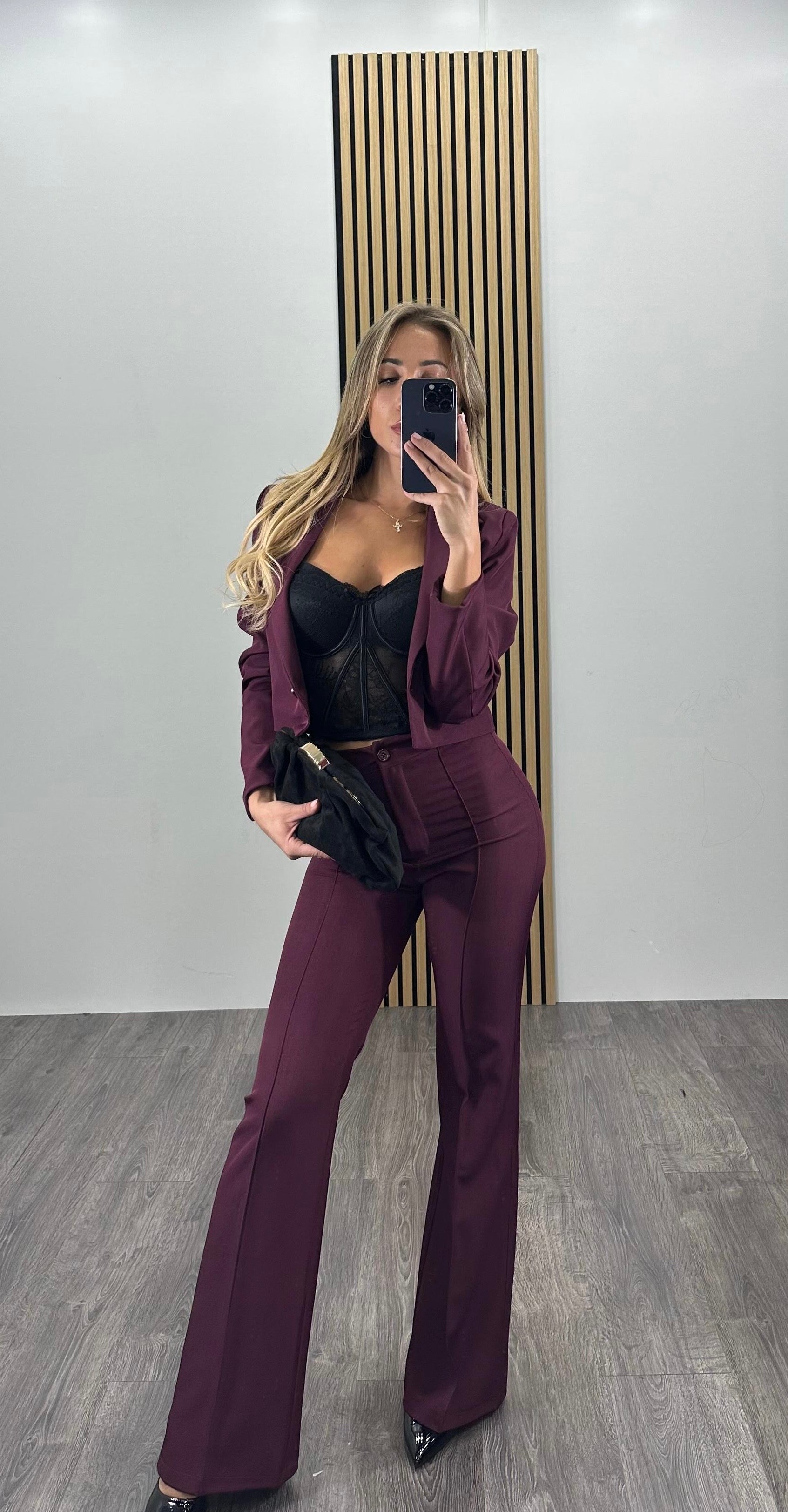 Tailleur con giacca CROP
