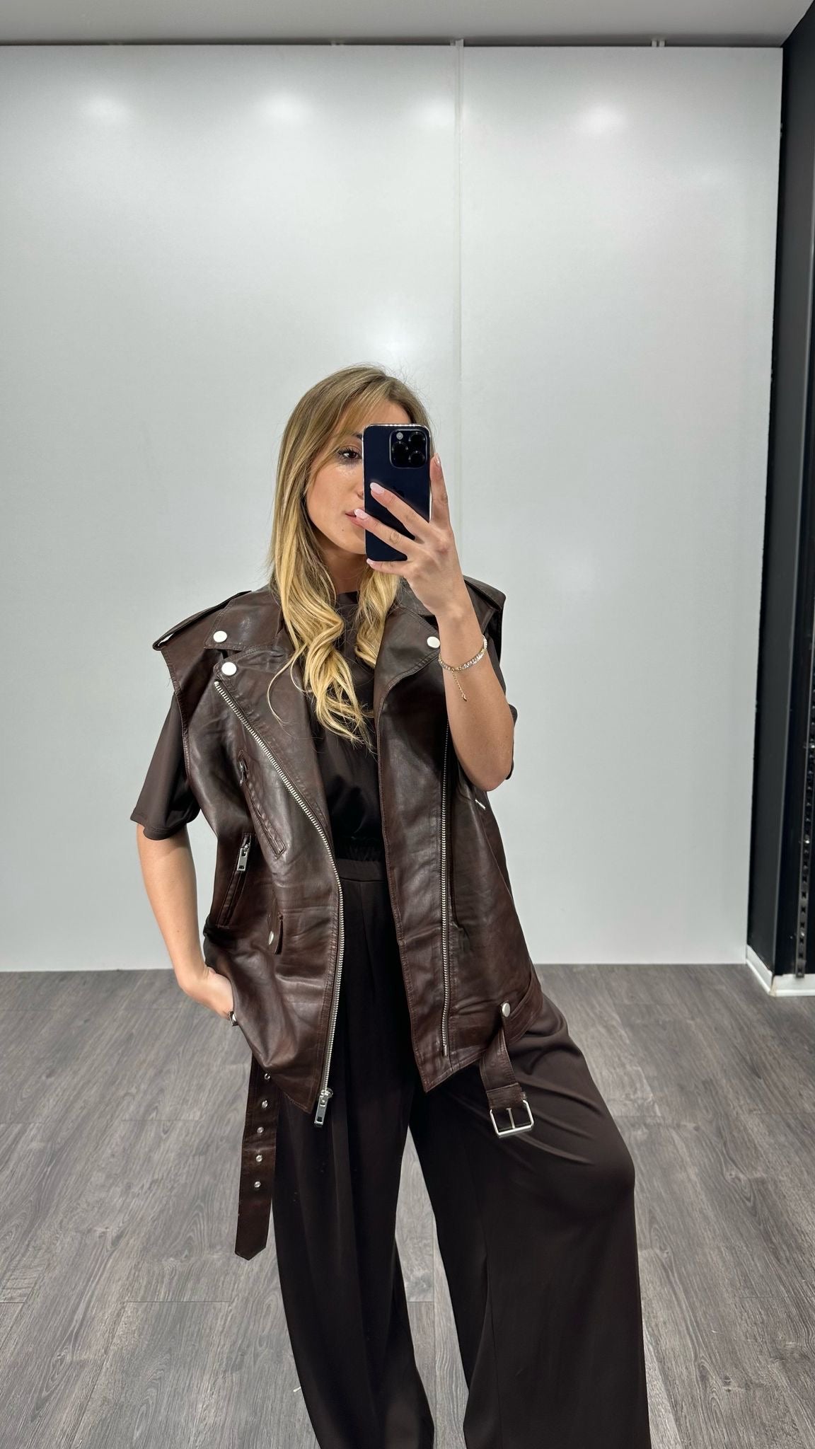 Smanicato oversize in ecopelle