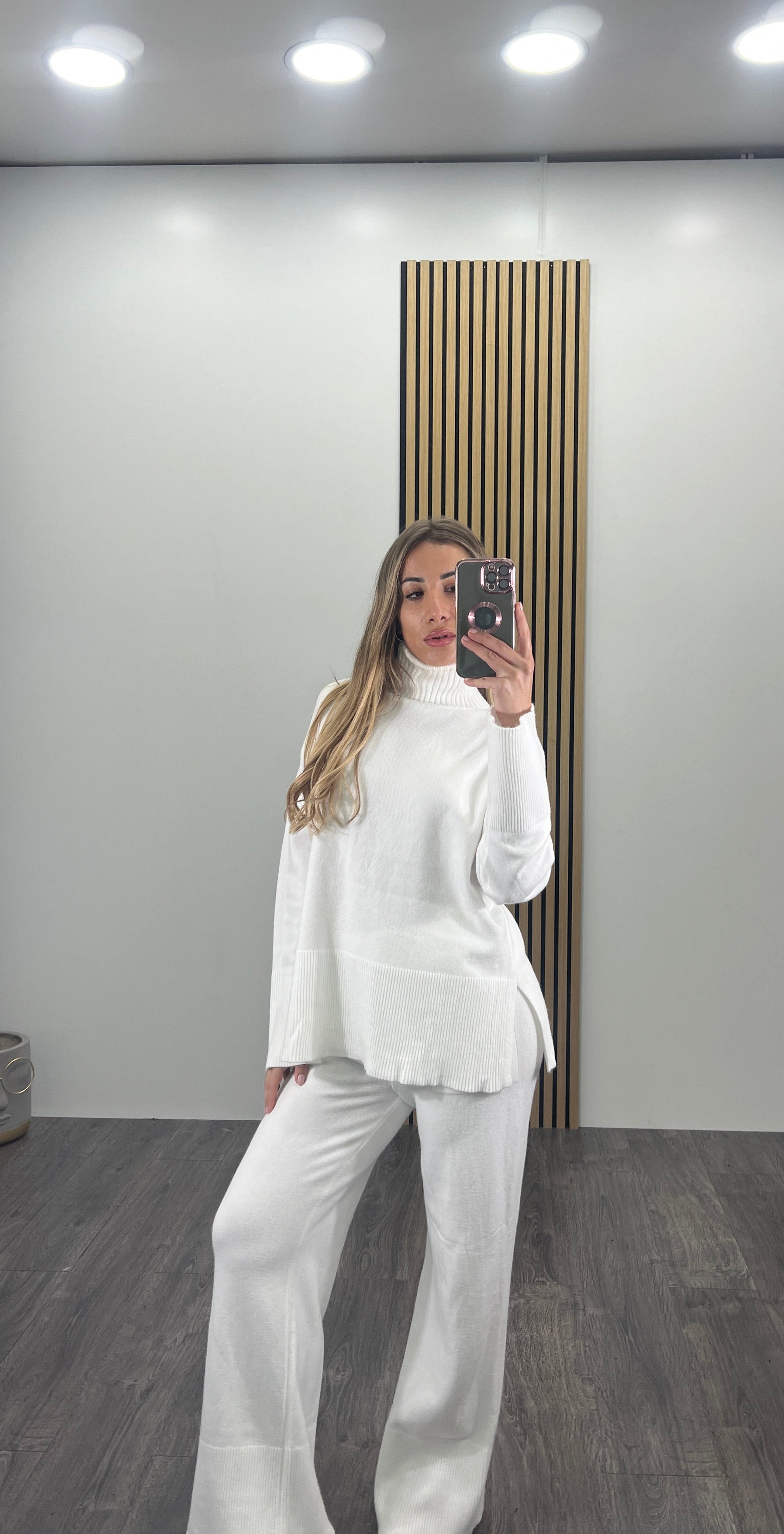 Coordinato collo alto in lanetta