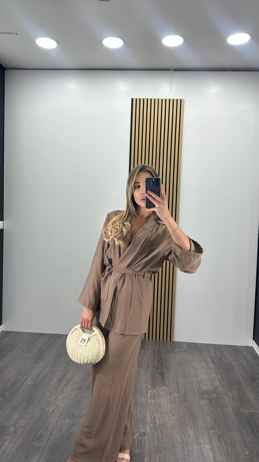 Tailleur CARLA con fusciacca in vita