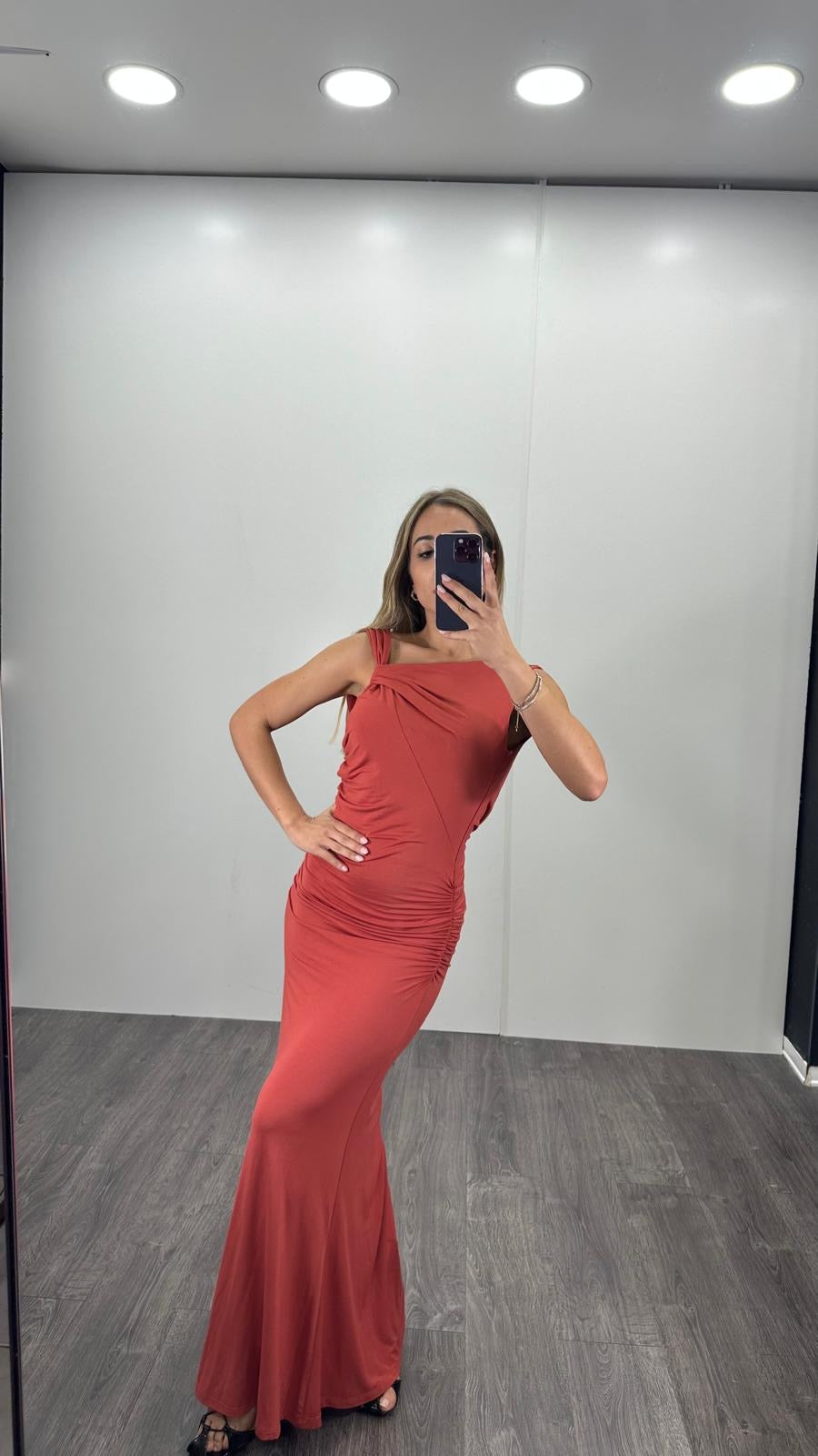 Abito CLARISSA con nodo e scollo dietro