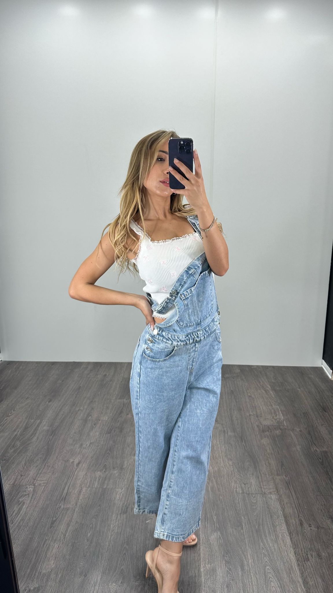 Salopette lunga in denim